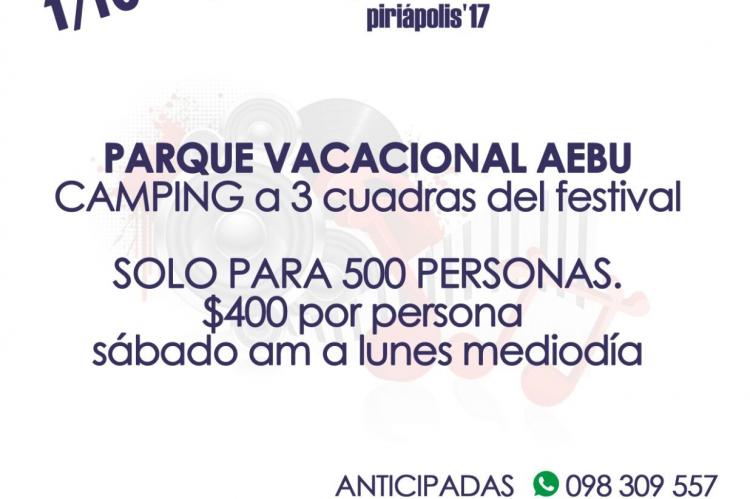 Parque Vacacional AEBU ofrece una promoción por el Antel Fest.