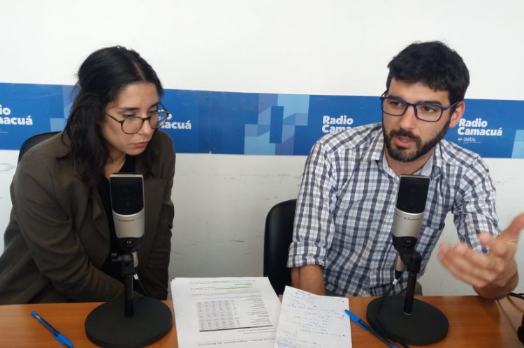 Soledad Giudice y Aníbal Peluffo, economistas de la Comisión Técnica Asesora de AEBU | Foto: Radio Camacuá