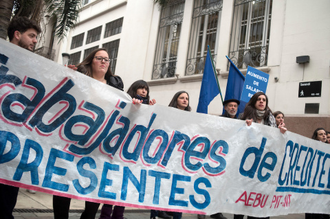 Movilización de Creditel | Foto: Ricardo Antúnez / adhocFOTOS