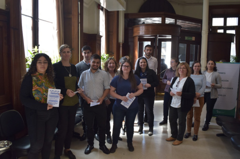 Movilización y volanteada este miércoles en la ANV | Fotos: Ignacio Álvarez Vigna