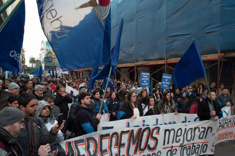 Acto del sector financiero privado, ayer, en Ciudad Vieja | Fotos: Ricardo Antúnez / adhocFOTOS