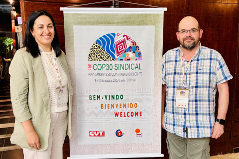 Patricia Plada en la PreCOP Sindical